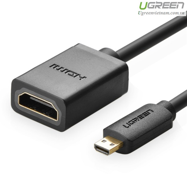 C&#225;p Chuyển Đổi Micro HDMI to HDMI &#194;m D&#224;i 20cm Ugreen (20134) GK