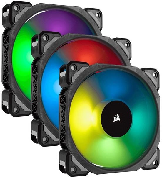 Quạt Case Corsair ML120 PRO RGB LED 120MM PWM Premium Magnetic Levitation Fan — 3 Fan Pack with Lighting Node PRO (CO-9050076-WW) _919KT