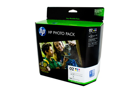 HP 02 Advanced Photo Value Pack, CMYK+LCLM, 4x6 150sht, AP CG849AA 618EL