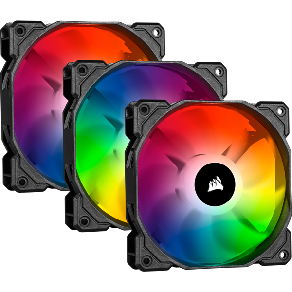 iCUE SP120 RGB PRO Performance 120mm Triple 3 Fan Kit with Lighting Node CORE (CO-9050094-WW) _919KT