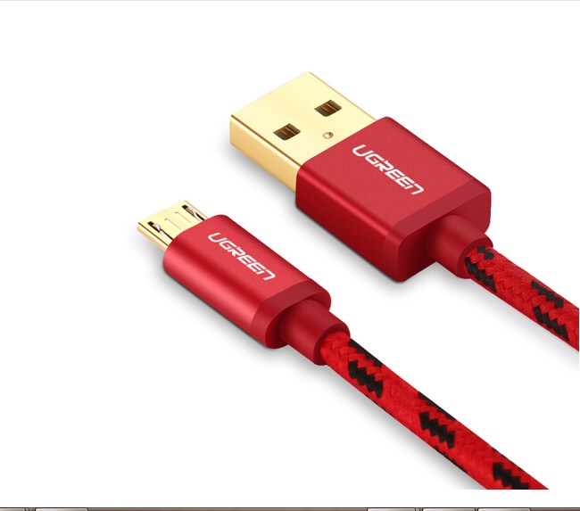 Ugreen Micro USB 2.0 Data cable Army Green 0.5M Red 40456 GK