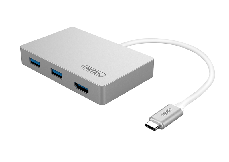 MULTIPORT HUB TYPE-C -&gt; 2 USB 3.0 + HDMI UNITEK (Y-3707) 318HP