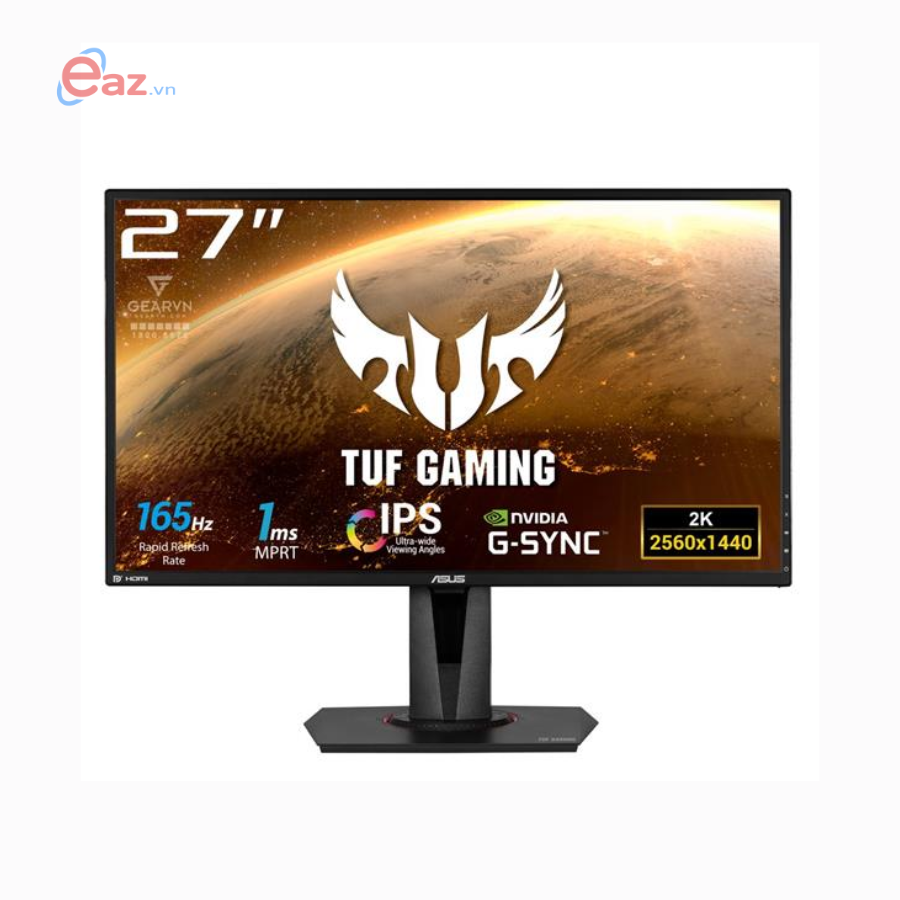 LCD Asus TUF Gaming VG27BQ | 27 inch WQHD (2560 x 1440) IPS 165Hz _ Sync G-SYNC _HDMI _DisplayPort 1.2 _Speakers _1123S