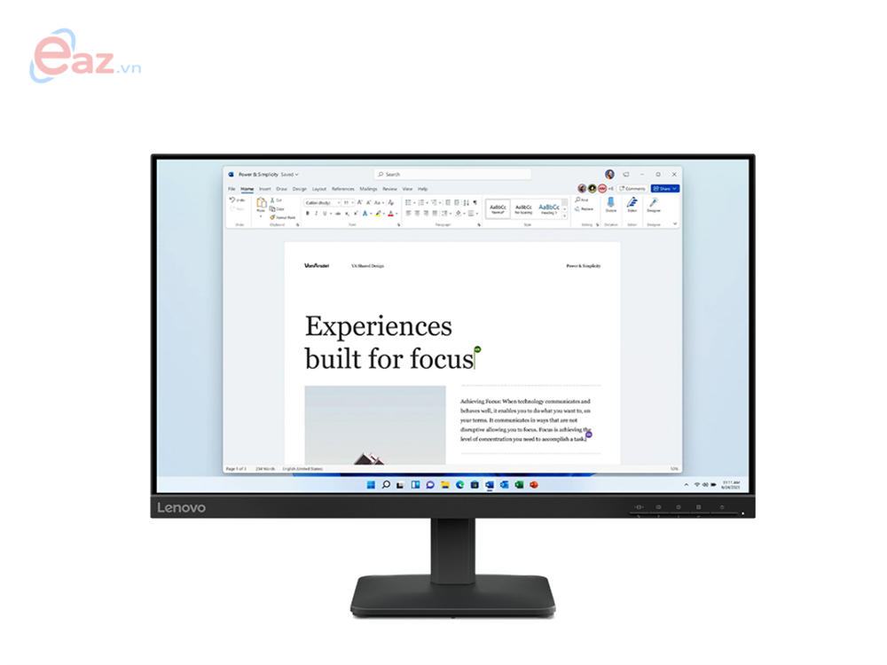 M&#224;n h&#236;nh Lenovo L24-4e 68C2KAC1VN |24 inch IPS FHD 100Hz | 0625