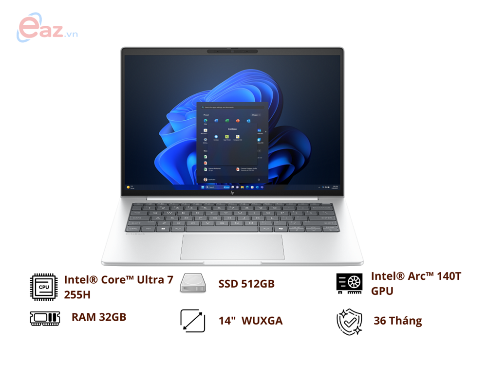 Laptop HP EliteBook 8 G1i C1CR0PT - 9T766AV | ULTRA 7-255U | 32GB | 512GB SSD | 14"WUXGA TOUCH | WIN11 PRO 64 | Y OFS | 0825