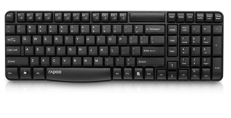 Keyboard Rapoo E1050 (11494) Wireless_Black_16041WD