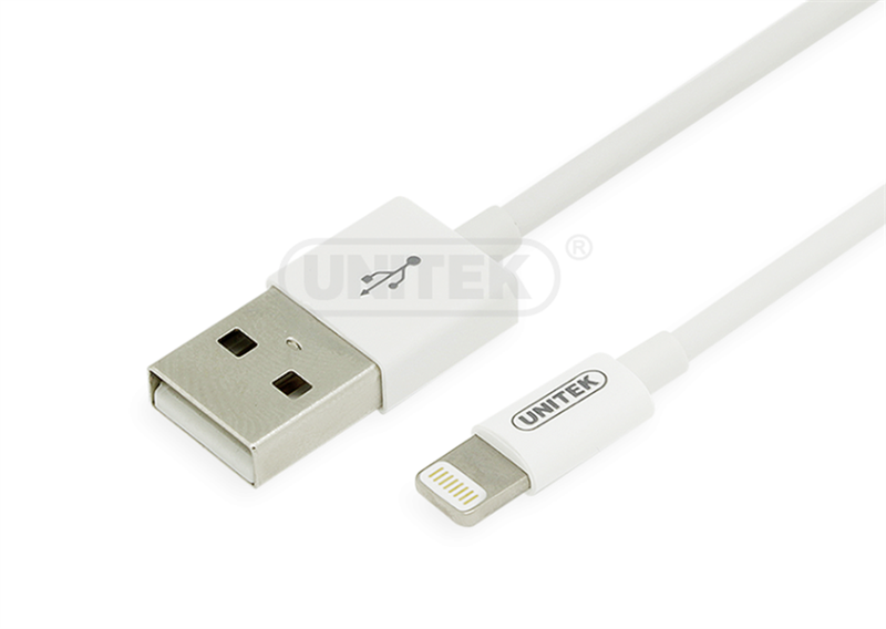 C&#193;P USB 2.0 -&gt; LIGHTNING 2.4A UNITEK 1m (Y-C 499WH) 318HP