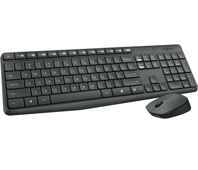 Combo Logitech MK235 Wireless Keyboard and Mouse (Black) ( 920-007937)