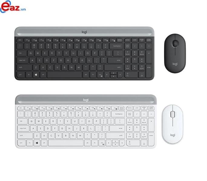 Combo Keyboard and Mouse Wireless Logitech MK470 Slim White / Black