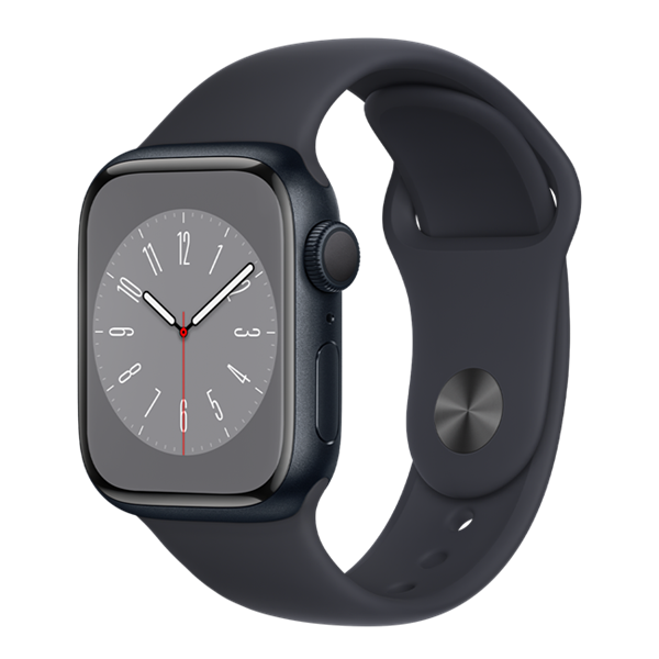 Apple Watch Series 8 Midnight (GPS) 41mm Viền Nh&#244;m D&#226;y Cao Su Ch&#237;nh H&#227;ng (MNP53)