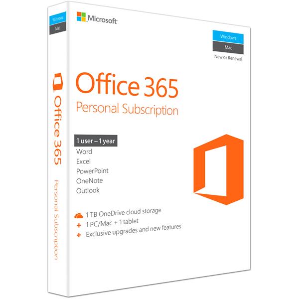 Phần mềm Office 365 Personal English APAC EM Subscr 1YR Medialess P4  (QQ2-00807) | Vi tính Bảo An