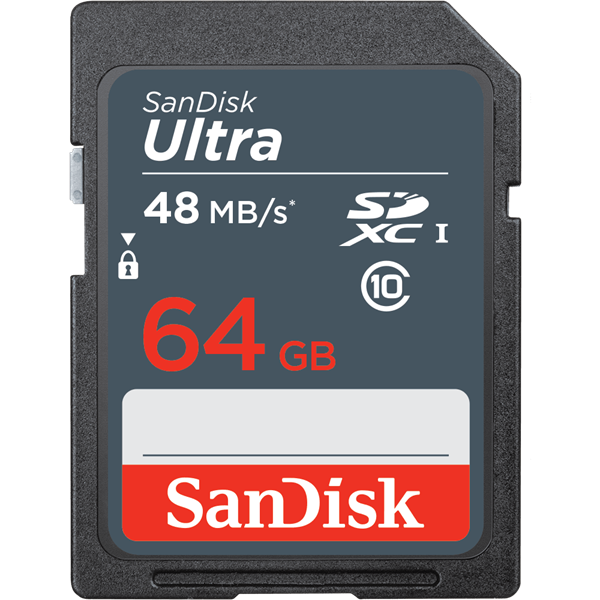Thẻ nhớ SanDisk Ultra SDXC | SDSDUNB-064G-GN3IN | C10 | UHS-I | 48MB/s R | 3x5
