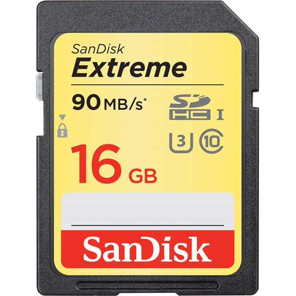 Thẻ nhớ SanDisk Extreme SDHC | SDSDXNE-016G-GNCIN | U3 | C10 | UHS-I | 90MB/s R | 40MB/s W | 4x6