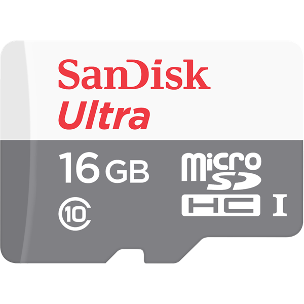 Thẻ nhớ SanDisk Ultra microSDHC | SDSQUNS-016G-GN3MN | C10 | UHS-1 | 80MB/s R | 3x5