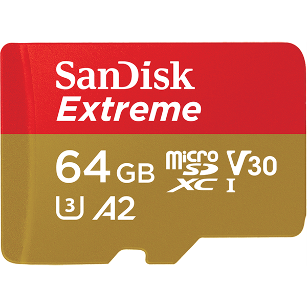  Thẻ nhớ SanDisk Extreme microSDXC | SDSQXA2-064G-GN6MA | V30 | U3 | C10 | A2 | UHS- I | 160MB/s R | 60MB/s W | 4x6 |SD adaptor