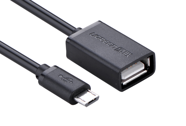 Ugreen Mini USB Male to USB female OTG Cable  Staight Black 40703 GK