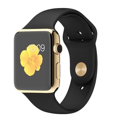 Apple Watch 42mm 18-Karat Yellow Gold Case with Black Sport Band