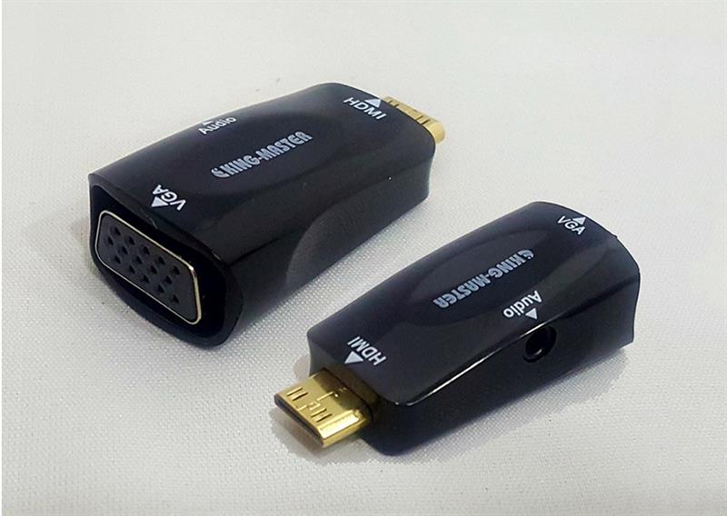 ĐẦU ĐỔI MINI HDMI -&gt; VGA + AUDIO KINGMASTER (KY-H126B) 318HP