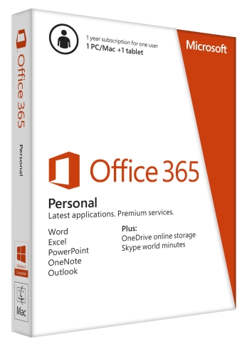 Office 365 Personal 32-bit/x64 English Subscr 1YR APAC EM Medialess  (QQ2-00036) | Vi tính Bảo An